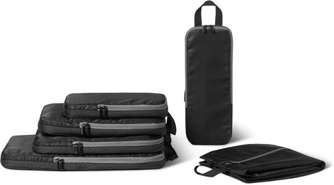 Amazon Essentials Ultralight Compression Packing Cubes Packing Organizer black 6 pack Black in Kuwait