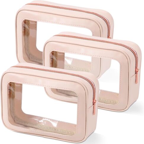 5PCS Diaper Bag Organizer Pouch Set, TSA Approved Toiletry Bag，Clear Waterproof TPU Makeup Bag Set Travel Organizer Bags for Women and Kids Christmas Gift in Saudi Arabia