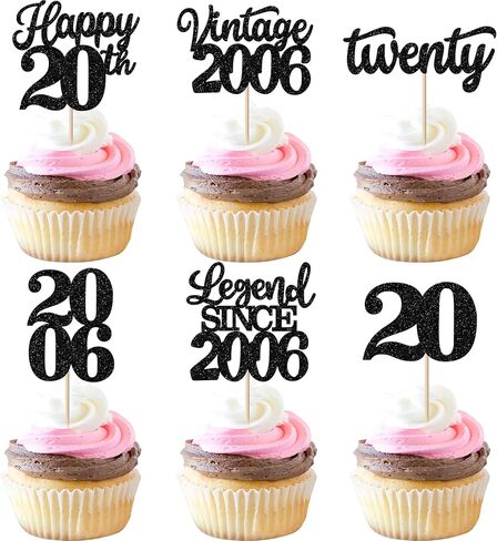 Rsstarxi 48 Pack Black Vintage 1965 Cupcake Toppers Legend Since 1965 Sixty Cupcake Picks Happy 60th Number 60 Cupcake Topper for 60th Birthday Wedding Anniversary Party Cake Decorations in Kuwait