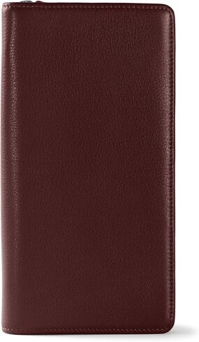 Leatherology Bordeaux Travel Zip Organizer Wallet, Passport Holder, RFID Available, Full Grain Leather in Saudi Arabia