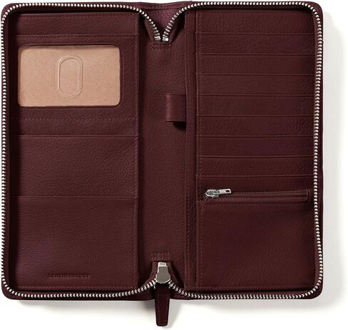 Leatherology Bordeaux Travel Zip Organizer Wallet, Passport Holder, RFID Available, Full Grain Leather in Saudi Arabia