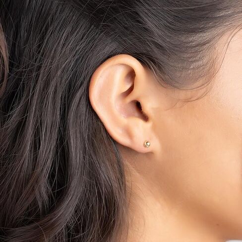 14k Gold Ball Stud Earrings Set, Sizes 3-14MM, High Polish Finish Ball Suds in Saudi Arabia
