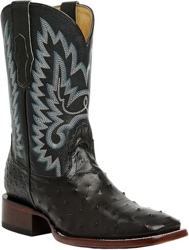 حذاء Cody James الرجالي Buzzard Exotic Ostrich Western ذو مقدمة مربعة واسعة - Becjfa25l7 in Kuwait