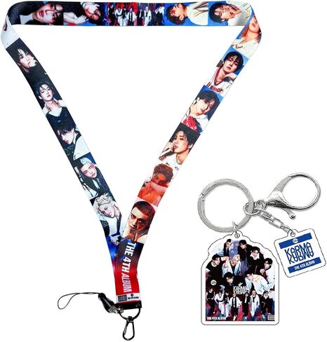 YiYiXiXi Stray-Kids New Album Lanyard Keychain Accessories Gift Merch for Fans(Purple) in Kuwait