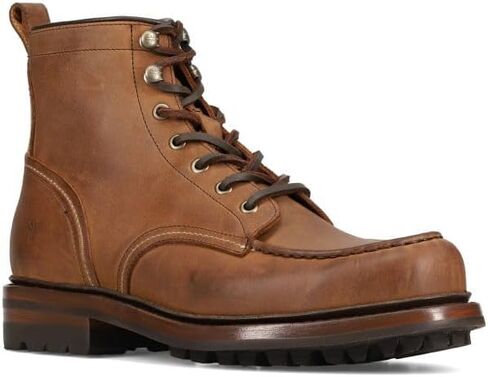 حذاء Frye Hudson Workboot للرجال ذو مقدمة سادة، صناعي وإنشائي، جلد سويدي مشمع، عمود 6 بوصات، بطانة جلدية in Kuwait