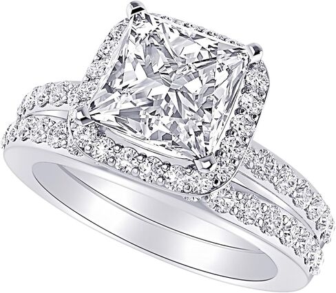 هيوستن دايموند ديستريكت 1 إلى 6 قيراط Princess LAB GROWN Diamond ومجموعة LAB GROWN Diamond لحفلات الزفاف (جودة الإرث AAAA) in Kuwait