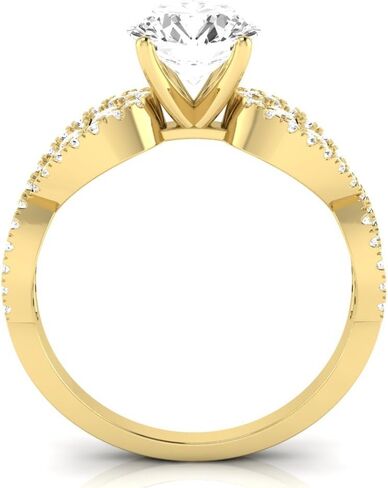1.3 CTW Designer Twisting Eternity Channel Set Four Prong Diamond Engagement Ring w/ 0.7 Ct Heart Cut I Color SI1 Clarity Center in Saudi Arabia