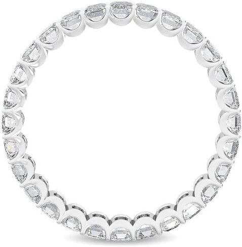 هيوستن دايموند ديستريكت 1 إلى 10 قيراط من قطع الزمرد LAB GROWN Diamond Eternity Band (اللون E-F Clarity VS2-SI1) in Kuwait