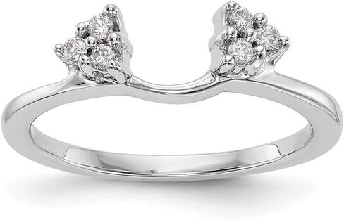خاتم Diamond2Deal من الذهب الأبيض عيار 14 قيراط 0.12 قيراط من الألماس المزروع في مختبر VS-SI، لون G-H in Saudi Arabia