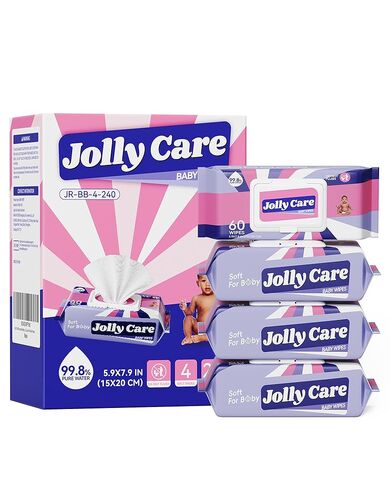 Unscented Baby Wipes, 99% EDI Water Based Wipes, Hypoallergenic, Cleansing and Moisturizing Baby Wipes for Sensitive Skin, 4 Flip-Top Packs (240 Wipes Total) in Saudi Arabia