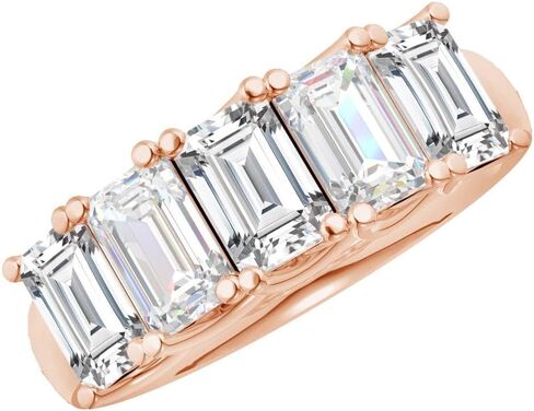 1-5 Carat (ctw) 14K White Gold Round LAB GROWN Diamond Ladies Ladies 5 Five Stone Wedding Anniversary Stackable Ring Band Luxury Collection (D-E Color VS1-VS2 Clarity) in Saudi Arabia