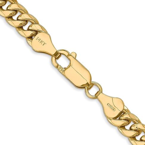 Diamond2Deal 14k الذهب الأصفر 0 مم ميامي الكوبية سلسلة قلادة جراد البحر 26in in Kuwait