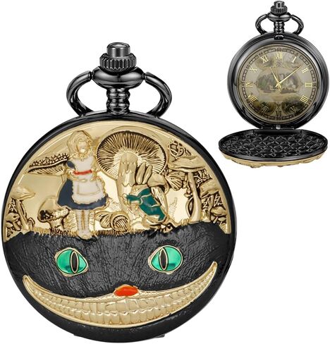 Nostalgia Movie Theme Design Alloy Quartz Pocket Watch with Necklace Chain in Kuwait