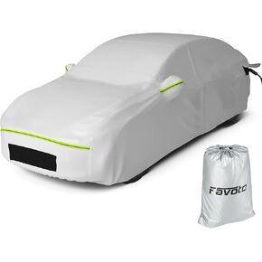 غطاء سيارة Favoto للطراز Y - مناسب خصيصًا لغطاء السيارة Tesla Model Y 6 طبقات مقاوم للماء في جميع الأحوال الجوية، حماية من المطر والثلج والشمس مع منفذ شحن، سحاب باب شبكي جيد التهوية in Kuwait