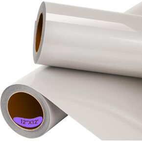 RENLITONG Red and Black Heat Transfer Vinyl Rolls -2 Rolls 12"x12ft HTV Iron on Vinyl for Shirts,HTV Vinyl for All Cutter Machine - Easy to Cut & Weed for Heat Vinyl Design（Red and Black, 24ft）