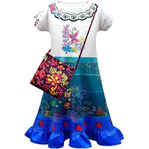Trodier Girls Nightgowns Flutter Sleeve Sleepwear Cute Princess Pajamas Homewear Shirt Casual Dress for Kid Birthday Gift
