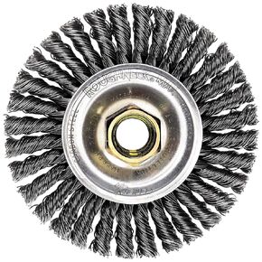 Weiler 13131 4" Roughneck Max Stringer Bead Wire Wheel, 0.020" Steel Fill, 5/8"-11 UNC Nut (Pack of 5)