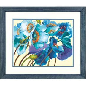 Dimensions Blue Poppies Paint by Numbers for Adults, 14'' W x 11'' L