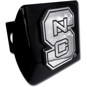 Elektroplate North Carolina State University Black NCS Wolfpack Emblem Metal NCAA Trailer Hitch Cover Fits 2 Inch Auto Car Truck Receiver