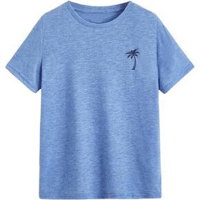 تي شيرت SweatyRocks للأولاد بنمط جرافيك وأكمام قصيرة ورقبة دائرية كاجوال