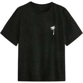 SweatyRocks Boy's Graphic Pattern Short Sleeve T Shirt Round Neck Casual Tee Tops