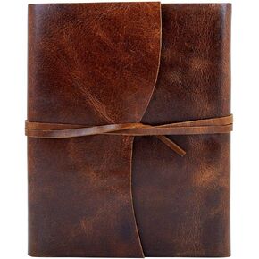 Birthday Gift Ideas Leather Journal Diary Writing Notebook Personal Travel Diary Lined Unlined Paper Sketchbook Doodle Art Book Recipe Book Organizer Gifts Him & Her (8 x 6 Inches, Lined)