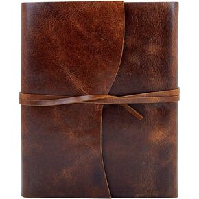 Birthday Gift Ideas Leather Journal Diary Writing Notebook Personal Travel Diary Lined Unlined Paper Sketchbook Doodle Art Book Recipe Book Organizer Gifts Him & Her (8 x 6 Inches, Lined)