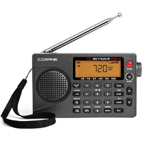 C. Crane CC Skywave SSB 2 Small AM, FM, Shortwave, and NOAA Weather Portable Travel Radio with AC Charging Adapter