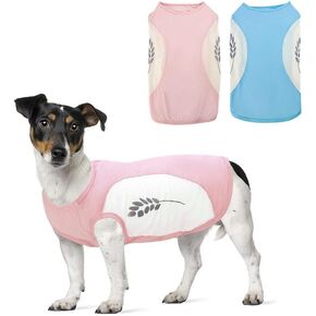 2 pack Dog Cooling Shirts- Breathable Cooling Dog Vest Summer Dog Sun Shirt Lightweight Dog Shirt for Outdoor Cooling and Sun Protection, Fit for Small Medium Dog, Pink & Blue (L)