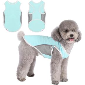 UPF 50+ Sun Protection Dog Shirt,2 Pack Quick-Dry Soft Dog Clothes for Small Medium Dogs Girl, Lightweight Dog Tshirts with Reflective Strip Puppy Vest Pet Supplies Cat Apparel P23ST00505M