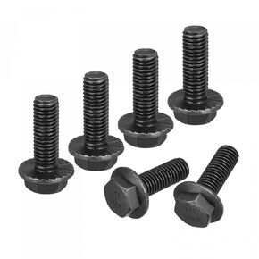 uxcell M12x40mm Hex Serrated Flange Bolts 10.9 Grade Carbon Steel Screws 6pcs