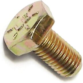 Hard-to-Find Fastener 014973251178 Grade 8 Fine Hex Cap Screws, 1/4-28 x 1/2, Piece-50 , yellow