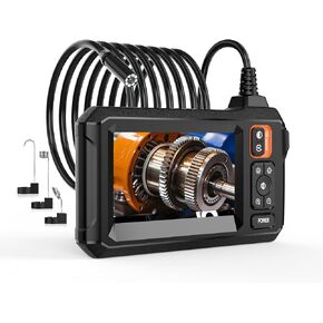 UNNGEIGEI Borescope Camera with Light, 4.3" HD Endoscope Camera with 16.5FT Semi-Rigid Cord, IP67 Waterproof Sewer Inspection Camera, Snake Camera for Plumbing Drain Wall Inspection, Gadgets for Men in Kuwait