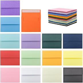 VANRA 150 Pack Colorful Envelopes for Invitations A9 Envelopes Bulk 5-3/4 x 8-3/4 for 5x8 Greeting Cards, Wedding Invitations, Photos (15 Assorted Colors)