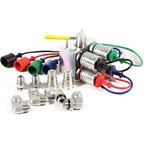 Manual Hydraulic Multiplier, SCV Splitter/Diverter Valve with Couplers and Ag Fittings - 20 GPM Flow, 3000 PSI Max Pressure，Expand Your Hydraulic Control with Ease