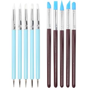 10 Pieces Silicone Clay Tools for Sculpting Clay Modeling, Resin Stippling, Nail Dotting Tools for Painting