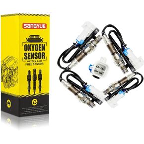 Sangyue 4x Oxygen Sensor for 2003 2004 2005 Chevrolet Chevy Suburban 1500 Silverado 1500 Escalade Tahoe Sierra 1500 Yukon XL 1500 5.3L Upstream + Downstream
