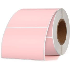 Pink Stickers 2x3 Inch Color Coding Removable Rectangular Labels Self-Adhesive Vinyl Waterproof Decals Square Tag for Office Inventory 500 PCS in Roll