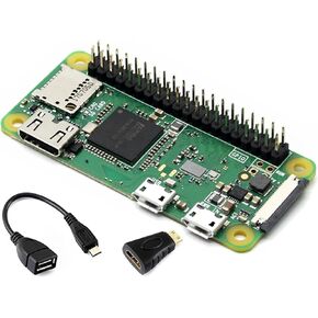 Built-in WiFi and Bluetooth Pi Zero WH, Zero WH Package Comes with Raspberry Pi Zero W with 40PIN Pre-Soldered GPIO Headers +Mini HDMI to HDMI Adapter +Micro USB OTG Cable