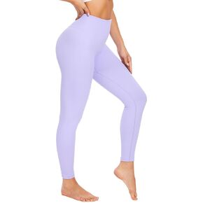 FLINXE High Waisted Tummy Control Leggings for Women Ribbed Athletic Workout Leggings Soft Yoga Pants