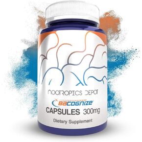 BaCognize Bacopa Monnieri Capsules | 300mg | 240 Count | Ayurvedic Herb | Nootropic Brain Booster | Supports Stress Management | Improves Memory, Cognition + Mood