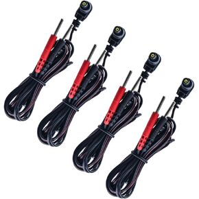 Premium Replacement TENS Lead Wires, Compatible with Most TENS and EMS Units 45" Long (Pack of 4)