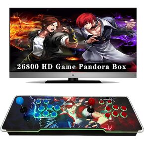 Aksozamg 【26800 Game in 1 】 Arcade Game Console Pandora Box for HDMI VGA USB Output Retro Game Machine 1280X720 HD Display Double Joystick 1-4 Players Favorites List KOF Best Gift for Kids and Adults