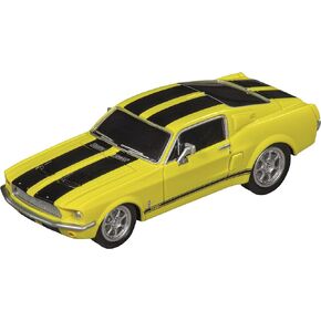 Carrera 64212 Ford Mustang '67 - Yellow 1:43 Scale Analog Slot Car Racing Vehicle GO Slot Car Toy Race Track Sets