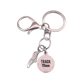 Track Mom Keychain, Gift for Runners