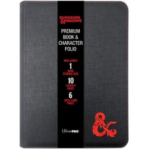 حافظة كتب وشخصيات ممتازة بسحاب E-18585 من Dungeons & Dragons، أسود/رمادي