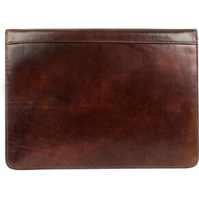 Time Resistance Leather Portfolio - A4 Document Folder - Italian Handcrafted Padfolio Organizer (Green) - Gift Box Included