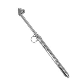 Truck Tire Pressure Gauge, Straight-on Foot Dual Head Chucks Stainless Steel, Heavy Duty Air Pressure Tire Gauge for Auto Trucks Cars RVs Vans Gage