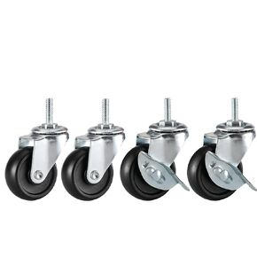 Caster Wheels,Casters,Wire Shelving Wheels Replacement Wire Shelf Casters,Storage Metal Shelf Casters for Shelf to Replace Metal Shelving Leveling Feet -Fit Wire Shelf with 0.75"(19.1mm)Diameter Tube