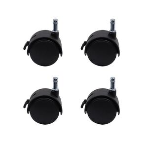 Coshar 4Pcs 2 Inch Swivel Casters Wheels Stem Casters with Locking Brakes Quiet Casters Wheels for Shipping Carts Furniture Chairs Shelves (M8*20)